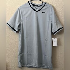 Nike Vapor Select Full V Neck Baseball Jersey Gray Men's Size Medium New
